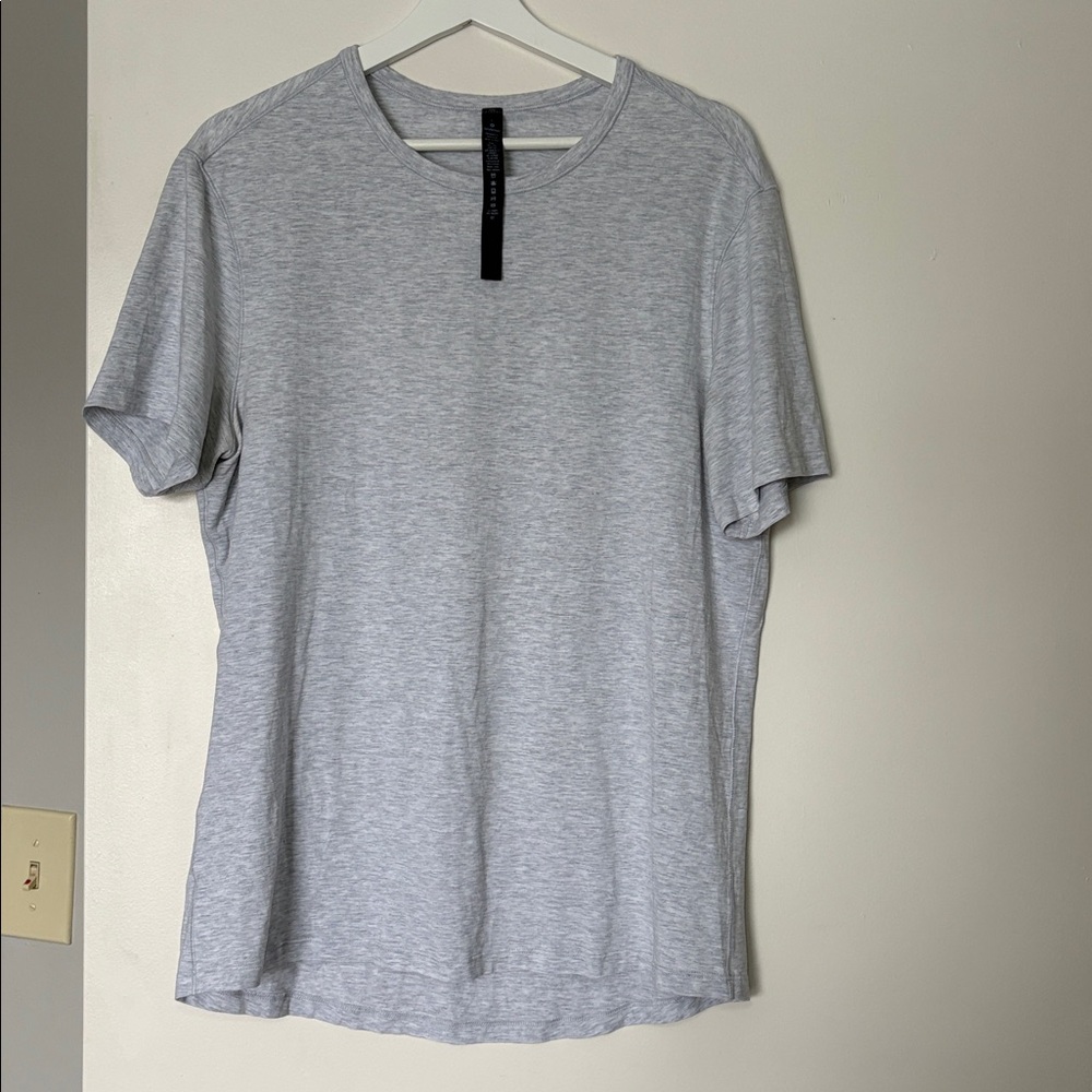 NEW Lululemon 5 Year Basic Tee Heathered Core Ultra Light Grey large Pima Cotton - Picture 8 of 9